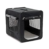 Fudajo Faltbare Transportbox für Hunde, Katzen M (58x46x53 cm), robust, leicht, sicher, Hundebox...