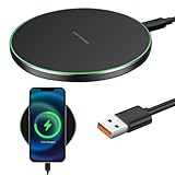 20W Kabelloses Ladegerät Induktionsladegerät Qi Schnellladepad, Wireless Charger mit QC3.0...