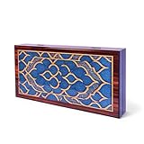 Biggdesign Oriental Backgammon | Magnetisches MDF-Gehäuse, kratzfester Boden, Polyester-Pailletten