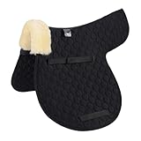 Merauno Echtes Lammfell Sattelkissen Sattel Dressur und Allzweckkissen mit Echtes Lammfell und...