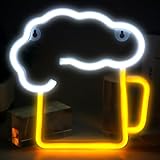 DAJASD LED Leuchtreklame Bier, LED Neonlicht Zeichen Licht, LED Schild Bier Batterie oder USB...