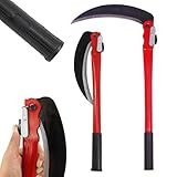 Klappbarer Handsichel, 40 cm, mit Gummiertem Griff, Scharfer Klinge und Klingenverriegelung,...