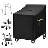Rollator Abdeckung Wasserdicht, Robuste 420D Oxford-Stoff Rollator Schutzhaube mit 2...