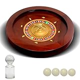 JIESITE Deluxe Roulette-Rad aus Holz, Casino-Qualität, Präzisionslager, Roulette-Rollen-Set für...