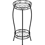 Sepikey Hoher Pflanzenständer aus Metall, 2 Stufe Rund Blumenständer für Innen- und...