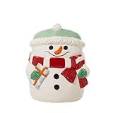 Yankee Candle Winter-Schneemann-Weihnachtskerzenhalter – Happy Snowman mit Schal – dekorativer...