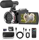 4K 64MP Camcorder Videokamera 21X Digitalzoom Video Kamera, Webcam Vlogging Kamera für YouTube, 3,0...
