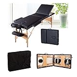 Mobile Massageliege Massagetisch Klappbar Massagebett Massagebank mit 3 Zonen höhenverstellbaren...