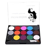 POFET Body Painting Face Paint Kit, 15 Farben ungiftige professionelle Palette mit Pinsel für...