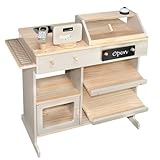 howa Kaufladen - Kaufmannsladen aus Holz, mit Spielkasse und Spielzeugkartenleser, Tafel für...