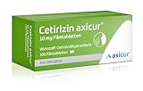 Cetirizin axicur 10 mg Filmtabletten, Linderung von Heuschnupfen und verbundener Beschwerden wie...