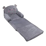 Mtlavishness 2-in-1-Cartoon-Kinder-Klappsofa, weiches, kurzes Plüsch-2-lagiges Schwamm-Klappsofa...