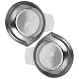 RUNROTOO Edelstahl Waageschale 75X65X15cm Feinwaage Schale für Labor und Bäckerei 2 Stück zum...