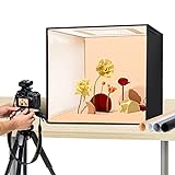 RALENO Fotostudio Set 50 x 50 x 50 cm professionelle superhelle Fotobox mit 50 W / 5500 K / 92 CRI...