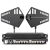 Kabelloser Mikrofon-Signalverstärker - UHF-Antennenverteiler mit 2 aktiven Richtantennen, 8...