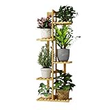 Bamworld Pflanzenständer Blumenständer Bambus Pflanzenregal Indoor Blumenregal Kleines Metall...