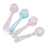 Healifty 4 pcs Gesichtsreinigungsbürste manuell Hornbürste Massage weiche Haaren langer...