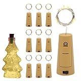 Weinflaschenlichter – 10er-Pack 2 M LED-Flaschenlichter Aus Kork, Kupferdrahtschnur | Dekorative...