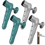 TOPBATHY 4 Stück Teiliges Silikon Türgriffschutz Saugnapf Stoßdämpfende Türknaufhüllen für...