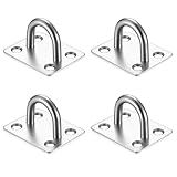 4 Stück Augplatte Edelstahl, Augplatte mit Öse Edelstahl Decksplatte Augplatten, Wandösen...