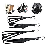 URAQT Fahrrad Spanngurt Elastische, 2 PCS Gepäckgurt Spannseile mit Haken Gepäckträger...