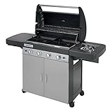 Campingaz 4 Series Classic LSG Gasgrill, BBQ Grillwagen mit 4 Edelstahlbrennern und Seitenkocher,...