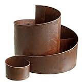 Spetebo Natur Rost Kräuterspirale aus Metall - 58,5x43x41 cm - Garten Kräuterbeet Kräuterschnecke...
