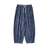 Herren Baggy Cordhose Cord Jogginghose Lässig Lose Leicht Elastische Taille Haremshose Männer...
