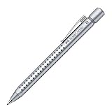 FABER-CASTELL 144111 - Kugelschreiber GRIP 2011, Mine M, Schaftfarbe silber, 1 Stück