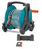 Gardena Classic Wand-Schlauchtrommel 50 Set: Mobile Schlauchtrommel, platzsparend an der Wand...
