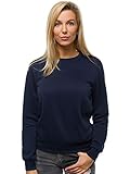 OZONEE Damen Sweatshirt Pullover Langarm Farbvarianten Oversized Langarmshirt Pulli ohne Kapuze...