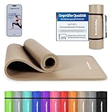 MSPORTS Gymnastikmatte Premium inkl. Tragegurt + Übungsposter + Workout App I Hautfreundliche...