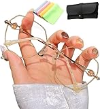 Women's Diamond Rimless Anti-Blue Light Presbyopia Glasses,Portable Fashion Beautyfeii Reading...