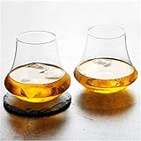 SKUZA Whiskyglas, Tulip Wide Edge Whisky Tumbler Copita Nosing Glasses Whisky Chivas Trinkbecher...