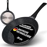 ZWIEGER Hochwertige Bratpfanne 28 cm – beschichtete Pfanne 28 cm, Aluguss, vollflächiger...