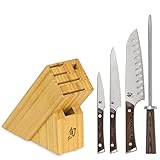 Shun Kanso 5-teiliges Block-Set, inklusive 8,9 cm Schälen, Santoku 17,8 cm, 15,2 cm Utilitymesser...