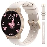 RifePhi Smartwatch Damen, 1.27' Touchscreen Fitnessuhr mit Telefonfunktion, 24/7 Herzfrequenz &...