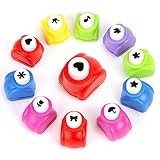 HAKACC Papierstanzer, 10 Stück Motivstanzer Mini Craft Papier Schläge Papier Form Ausstanzer für...