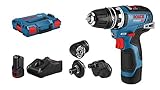 Bosch Professional 12V System Akku Bohrschrauber GSR 12V-35 FC - FlexiClick System (inkl. 2x 3.0Ah...