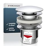 KIRCHHOFF Design Universal Waschbecken Ablaufgarnitur, Pop Up Waschbeckenstöpsel, Ablaufventil mit...