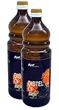 Distelöl -Hoher Anteil an ungesättigten Fettsäuren- 2 Liter (2x1l)