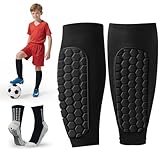 2025 Neue schienbeinschoner Kinder Fussball mit Anti-Rutsch-Socken, Anti-Aufprall atmungsaktiv...