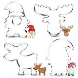 Ausstechformen Weihnachten, Wichtel Weihnachtsmann Plätzchen Ausstecher Set, Edelstahl...