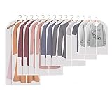 LQKYWNA Kleidersack, 14 Stück Staubschutz für transparente Kleidung, waschbare Eva-Beutel für...