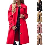 Langer Wintermantel für Damen, lange Mäntel, formell, lässig, mittellang, Erbsenmantel, modische...