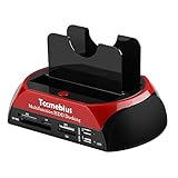 Tccmebius TCC-S862-DE USB 2.0 zu SATA IDE Dual-Bay HDD Festplatte Docking-Station mit Kartenleser...