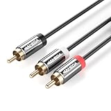 JAMEGA – 1m Cinch Y-Kabel | Subwoofer Kabel RCA Digitales Koaxialkabel |24K vergoldete Stecker 1...