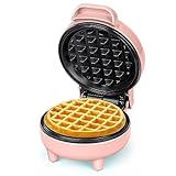 SNAILAR Mini Waffeleisen Belgische Waffel Maschine Kleines Waffeleisen Klassische, für...