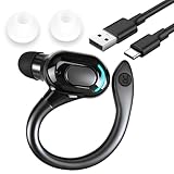 Bluetooth Headset mit Mikrofon, V5.2 Freisprech in Ear Einzeln Kopfhörer, 360° Ohrbügel...