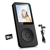 Niaazi MP3 Player mit Bluetooth 5.3-32GB MP4-Player Ultraleicht, Digitales LCD-Display, bis zu 80...